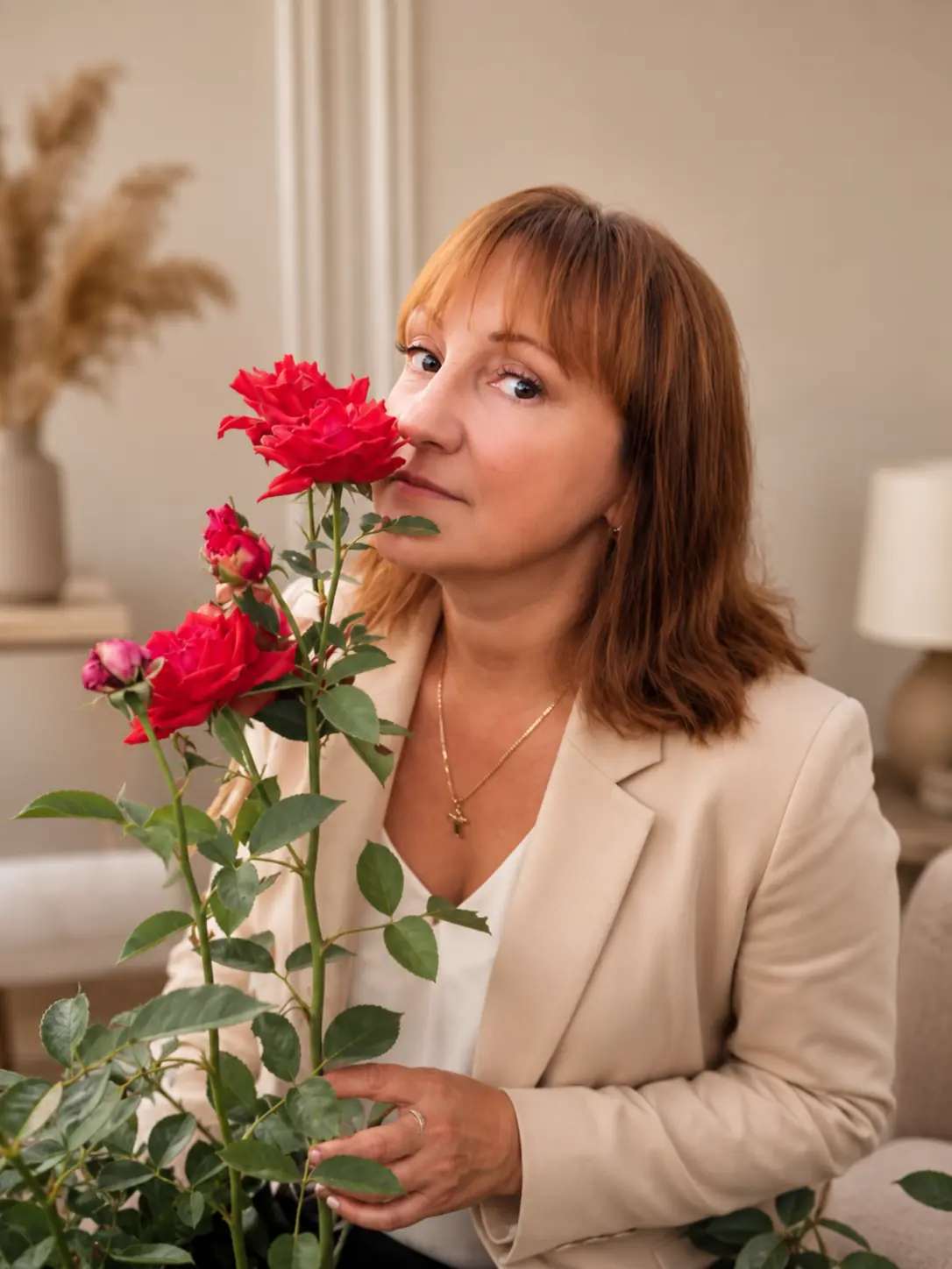 Елена во время дистанционной духовной и энергетической практики со свечами